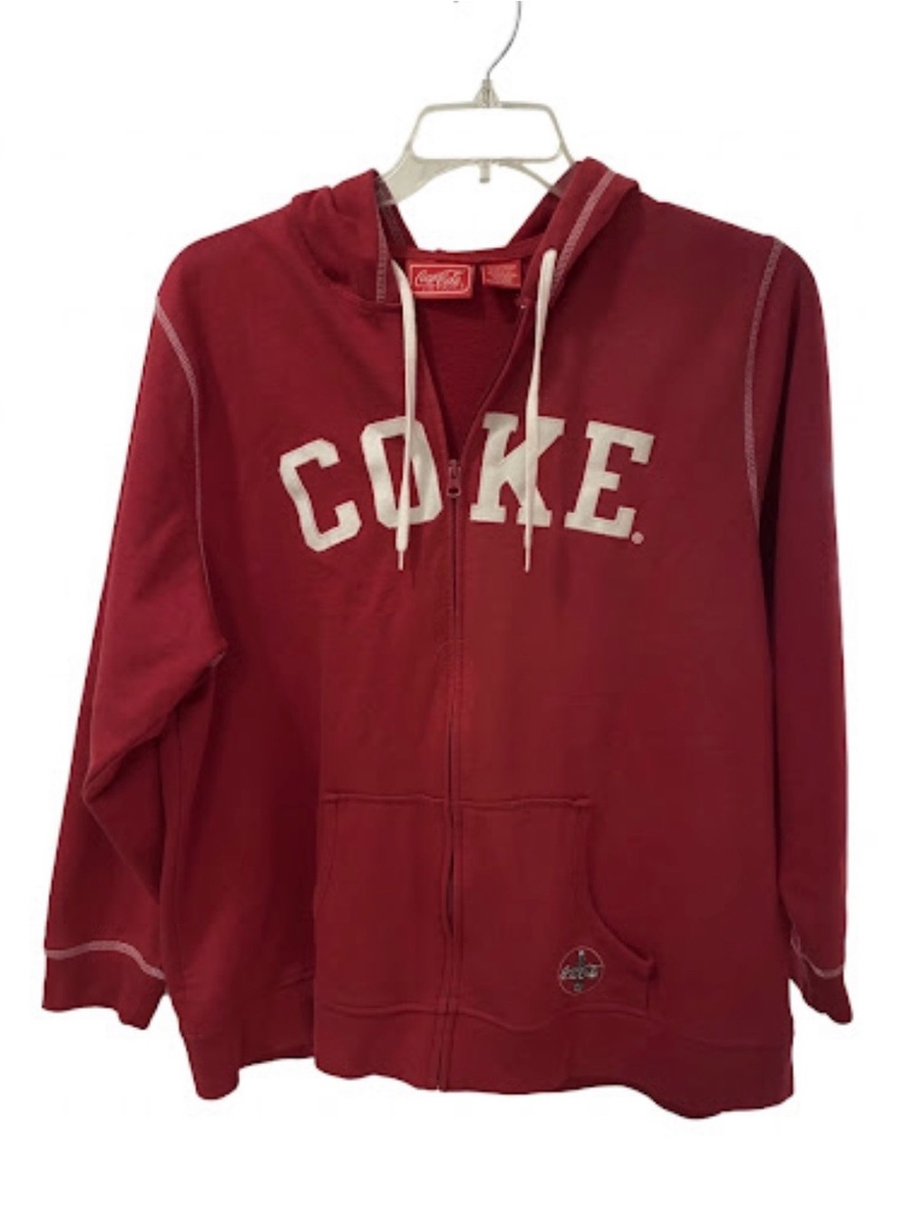 Original Coca Cola Red Women’s Zip-Up Hoodie Jacket  Size 18/20